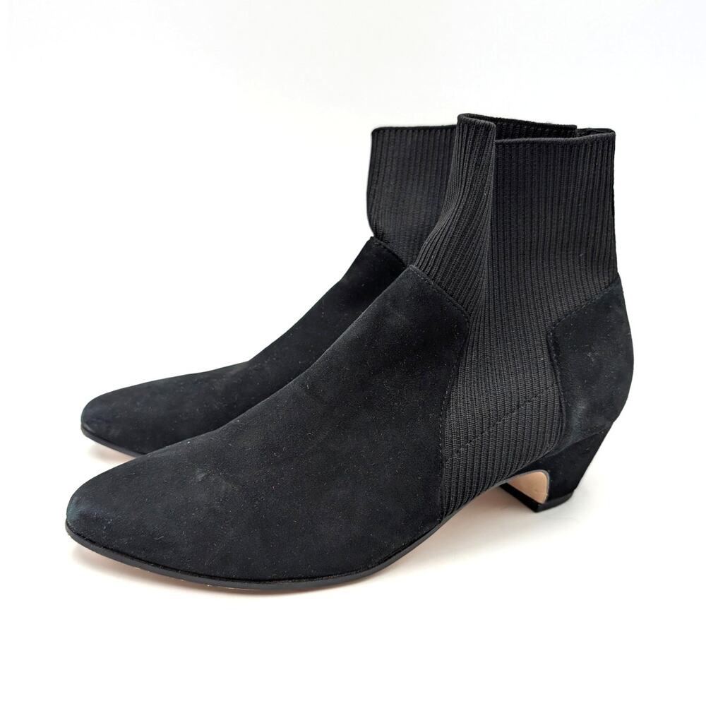 Eileen Fisher Muzy Block Heel Ankle Bootie Women's Black Size US6 EU36.5